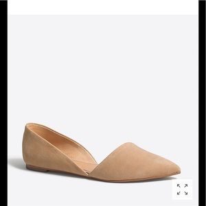 JCrew Zoe suede d'Orsay flats
